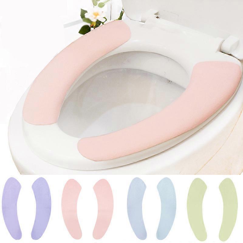Bathroom Warmer Toilet Seat Cover Pads 4 Pack Washable And Reusable Cushion For Winter