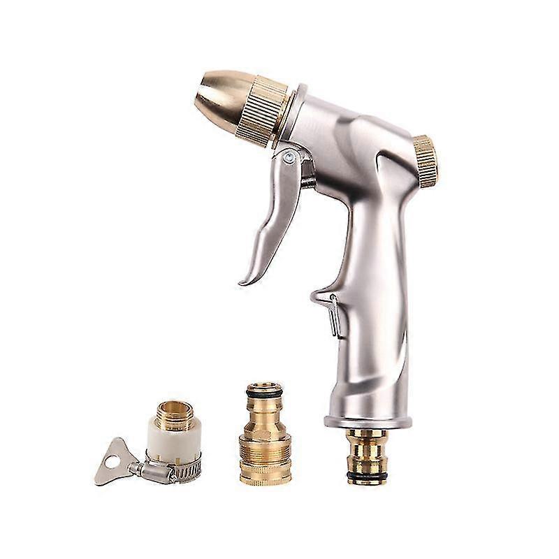 高圧ガーデン散水ガン 真鍮コネクタ付き金属製ガーデンスプレーガン