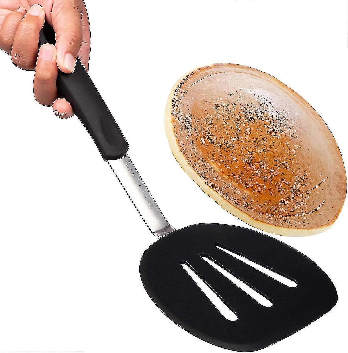 Pancake Spatula Silicone Turner For Nonstick Cookware. Flexible Extra Wide Spatula For Pancake, Egg