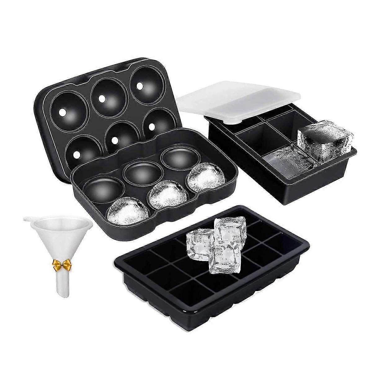 Tray,silic Tray Molds For Zer With Lid Square, Silic Ice Ball Maker For