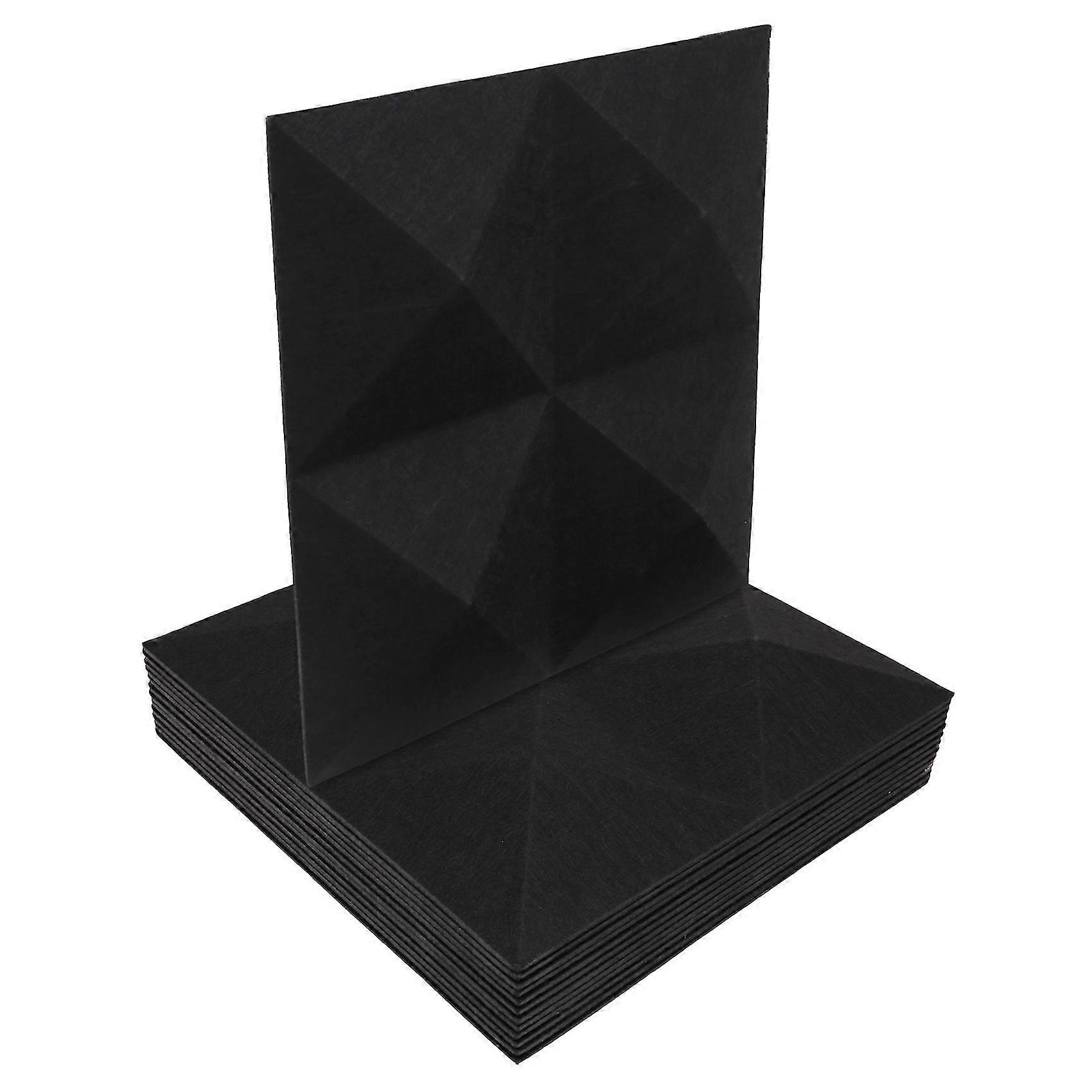 12pack Pyramid Acoustic Absorption Panel,12x12x0.12inch Soundproofing Panel,great For Wall Decorati