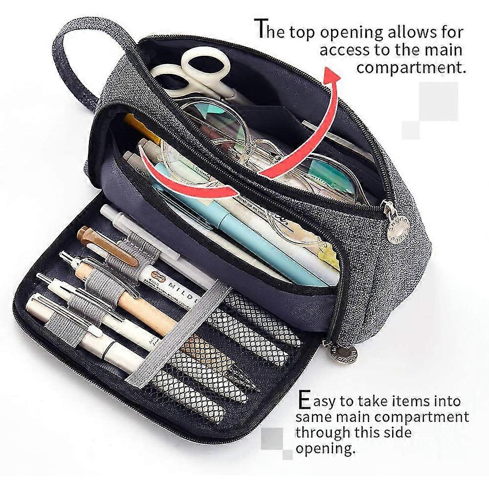 Multifunctional Stationery Box Simple Creative Middle School Students Canvas Large Capacity Pencil Case Pencil Case