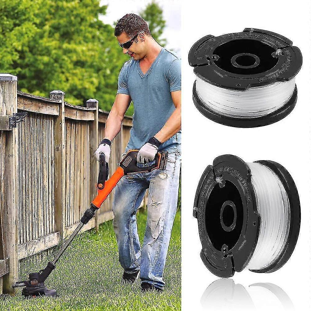 2pcs Universal Lawn Mower Strimmer Spool Grass Trimmer With Spool Cover And Spring For Black And Decker Af-100-3zp