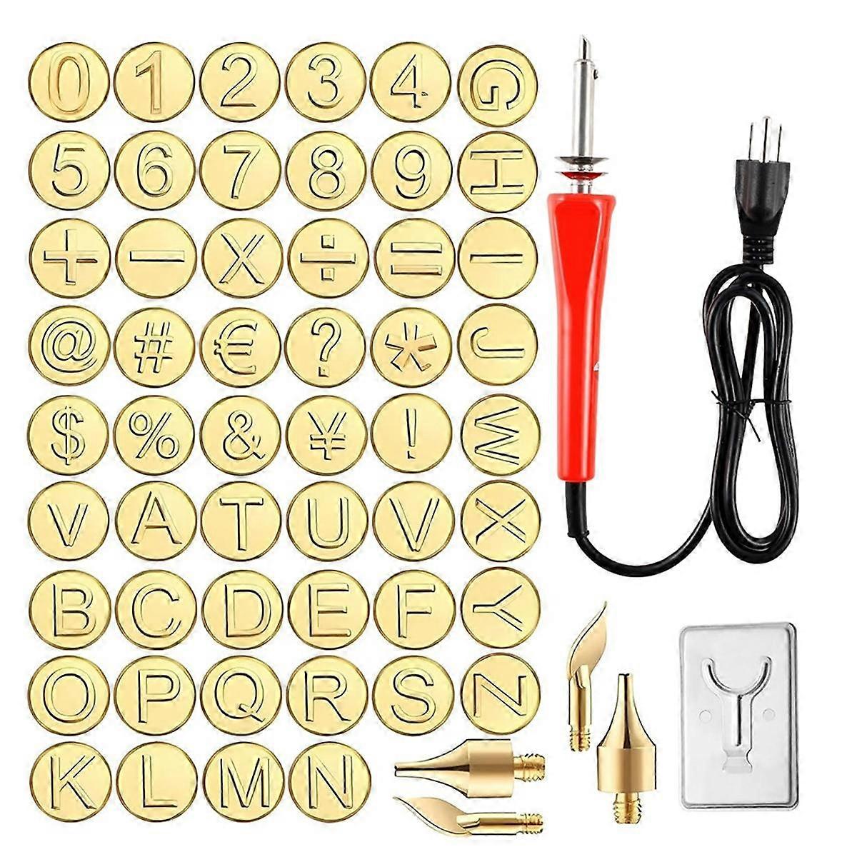 Wood Burning Tip Set, 26 Letters Wood Burning Tip Kit Copper Letter Number Soldering Iron Stencils