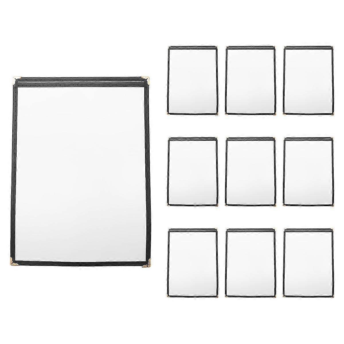 10 Pack Of Menu Covers - Single Page, 2 View, Fits 8.5 X 11 Inch Paper - Restaurant Menu Covers