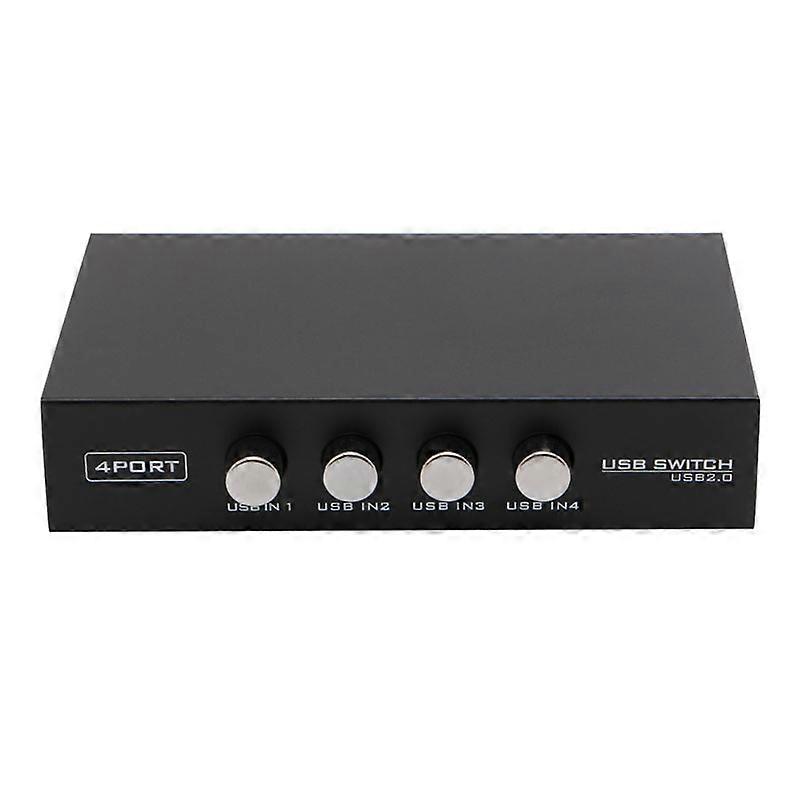 USB Manual Switcher Printer Sharing Device 4 in 1 Out Data Transfer Converter
