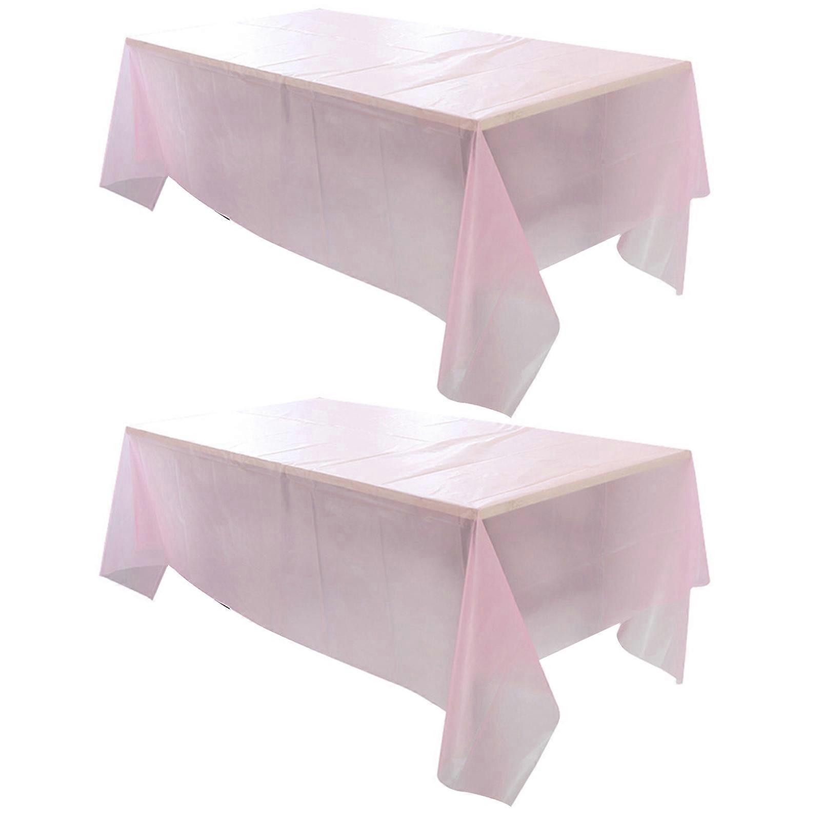 2Pcs Tablecloth Disposable Waterproof Rectangle Plastic Holiday Party Table Cover Decor Party Supplies KAESI