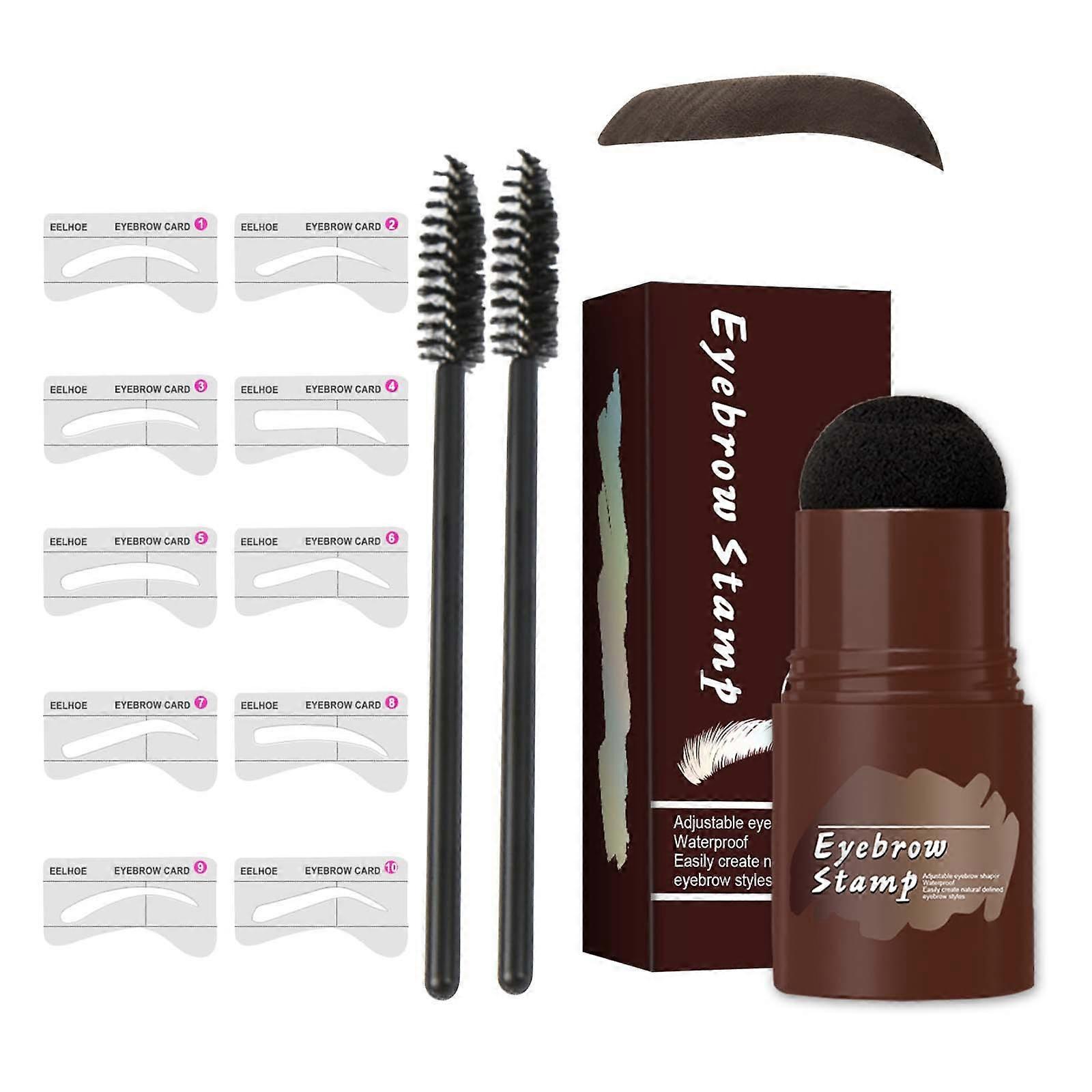 Eyebrow Stamp And Shaping Kit For Perfect Brow, Eyebrow Stamp Kit With 10 Styles Reusable Eyebrow Stencils WWL220505034BW