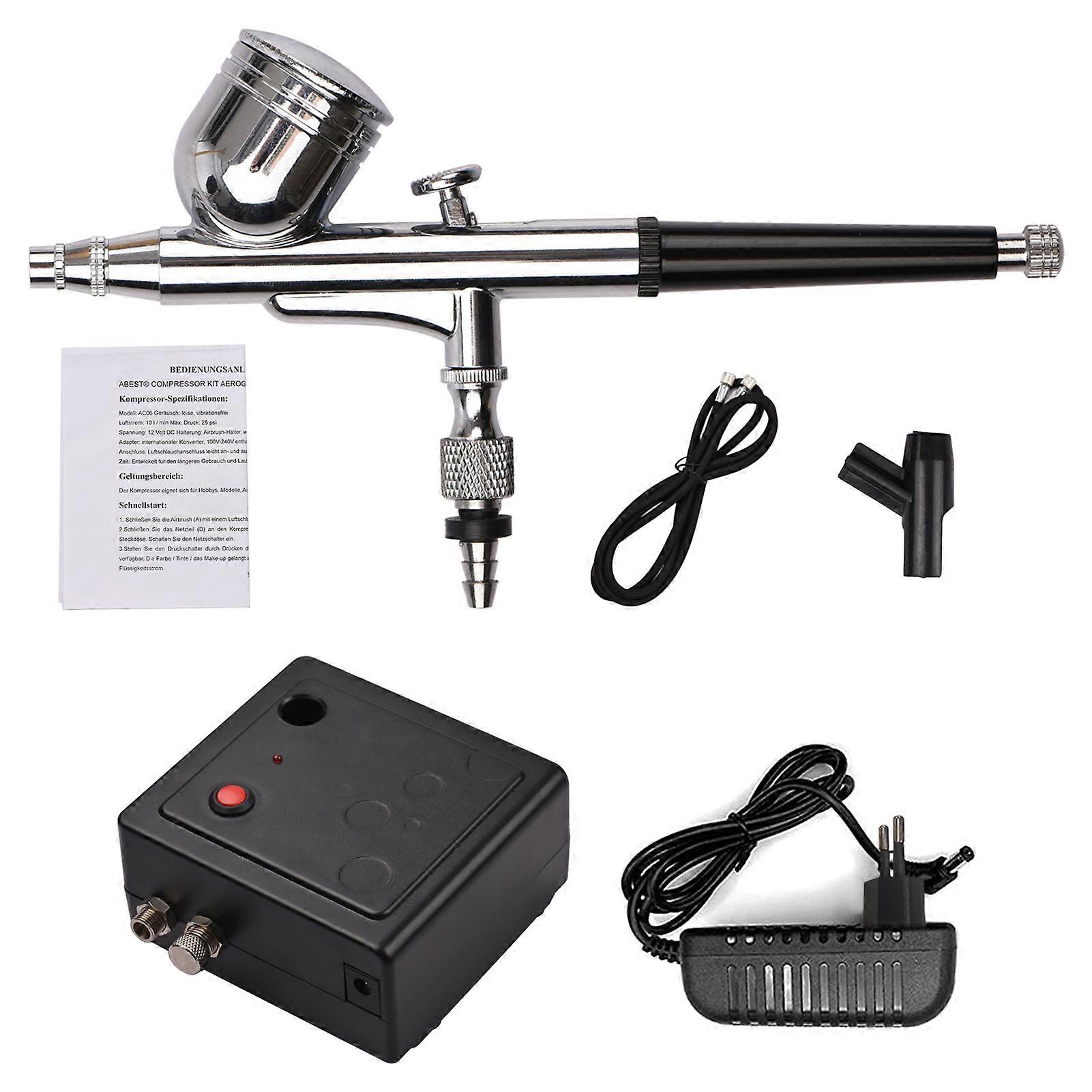 Mini kit d’aérographe avec aiguille 0,3 mm Gravity Feed Airbrush Pen pour maquillage Art Artisanat Ongles Gâteau Décoration Outil de modélisation