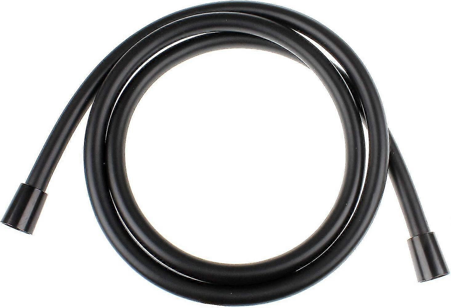 Qualität Duschschlauch in PVC Schwarz 200 cm Duschschlauch für Handbrause Standard für Badewanne (Schwarz)