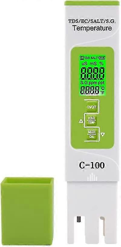 5 In 1 Digital Water Quality Tester For High Accuracy Tds/ec/salinity/sg./temperature Testing For Drinking Water, Home, Pool, Aquarium (without Batter