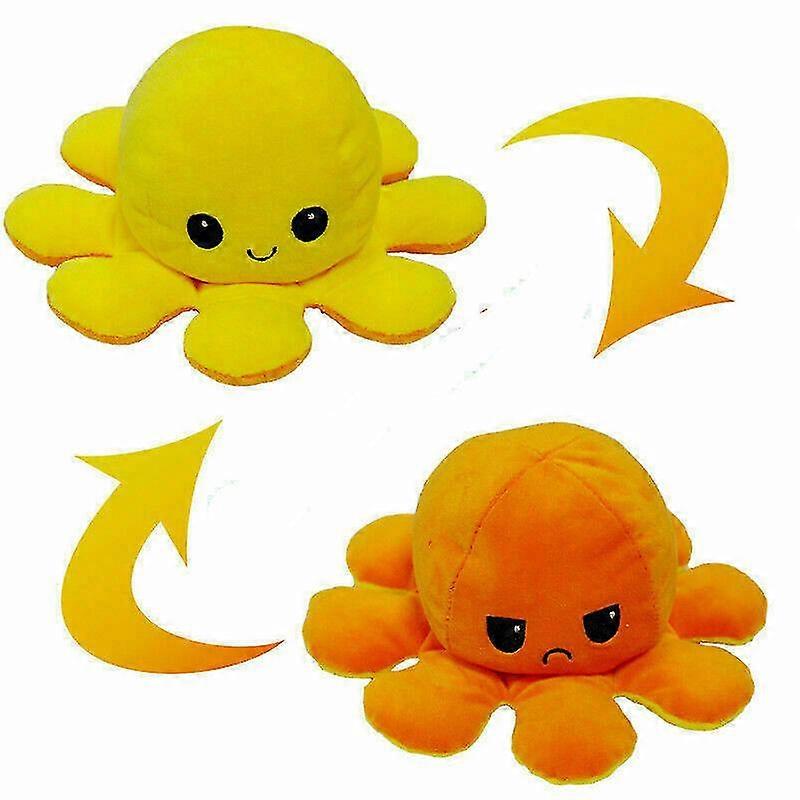 Flip double face réversible Mignon Peluche Animaux Poupée Octopus