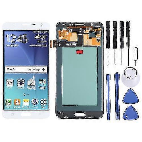 Oled Material Lcd Screen And Digitizer Complete Assembly (white) Compatible with Samsung Galaxy J7 Sm-j700