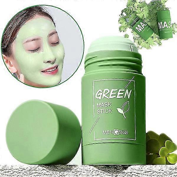Green Tea Mask Solid Face Cleansing Mask Stick Oil Control Moisturizing Mud Mask