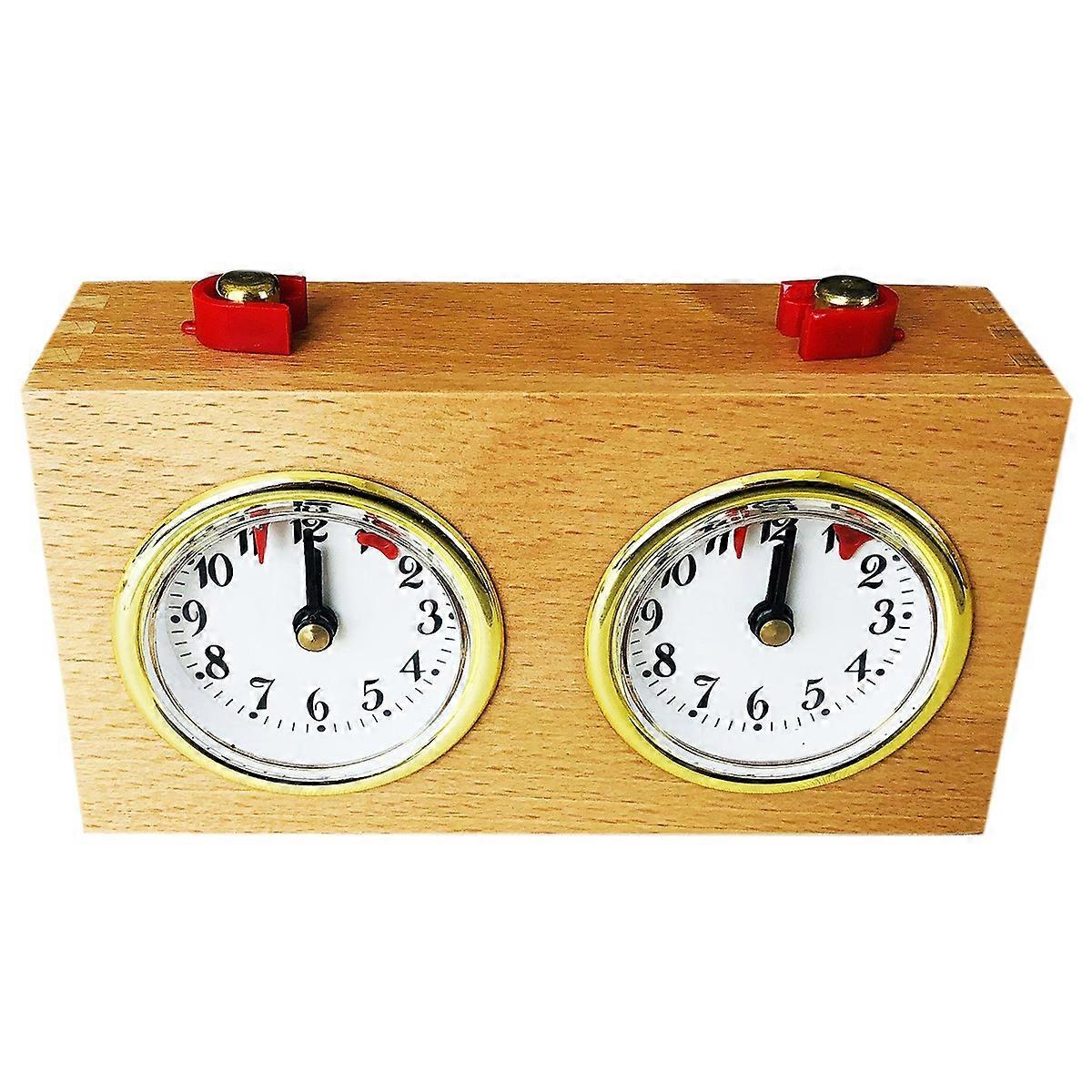 Wooden Chess Timer Tournament Competition Game Chess Clock Timer Gift Wind-Up Mechanical Accessorie