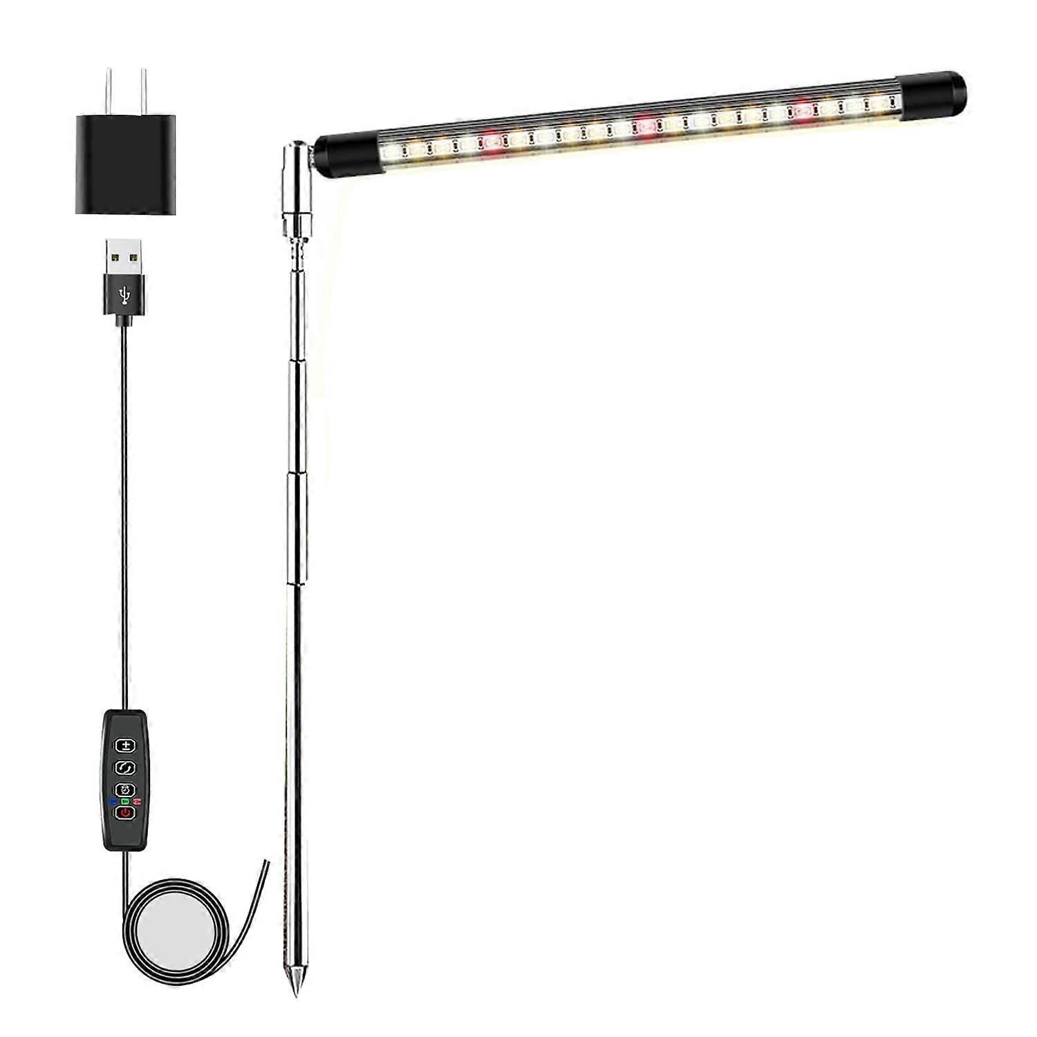 Full Spectrum LED Grow Lights for Indoor Plants with Adjustable Height, 3 Lighting Spectrum, Auto T