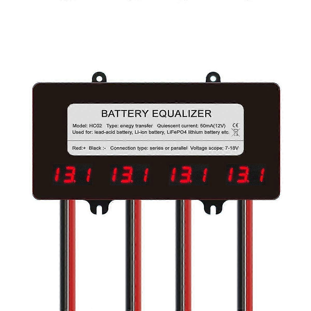 HC02 met LED-display Batterij-equalizer 10A Huidige actieve spanningsbalancer Li Li-Ion Lifepo4 LTO L