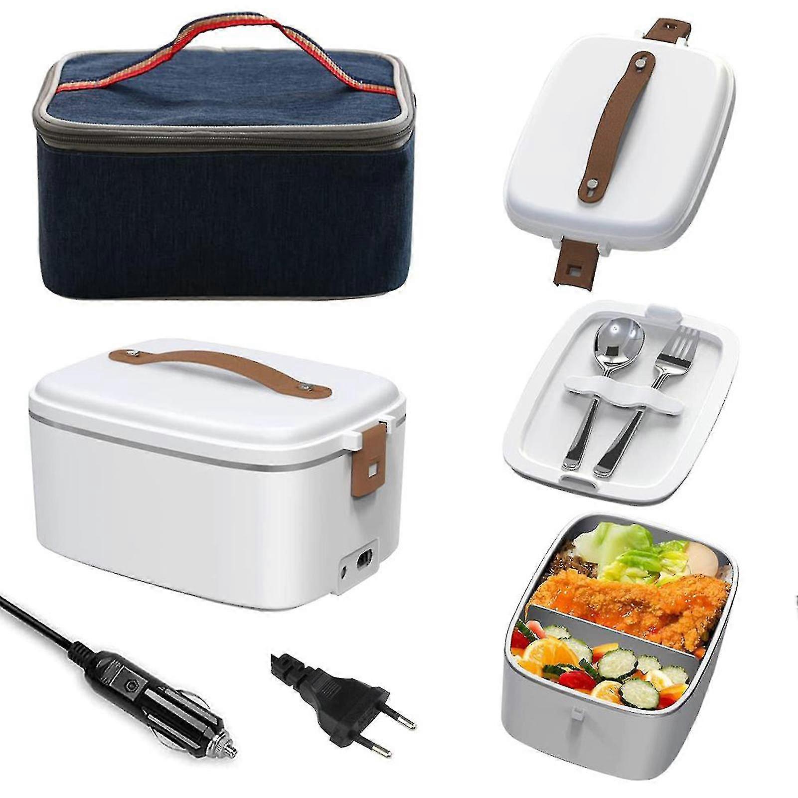 1.8L Electric Lunch Box For Car Home 2 In 1 Portable Food Warmer Heaters For Adult Men Women