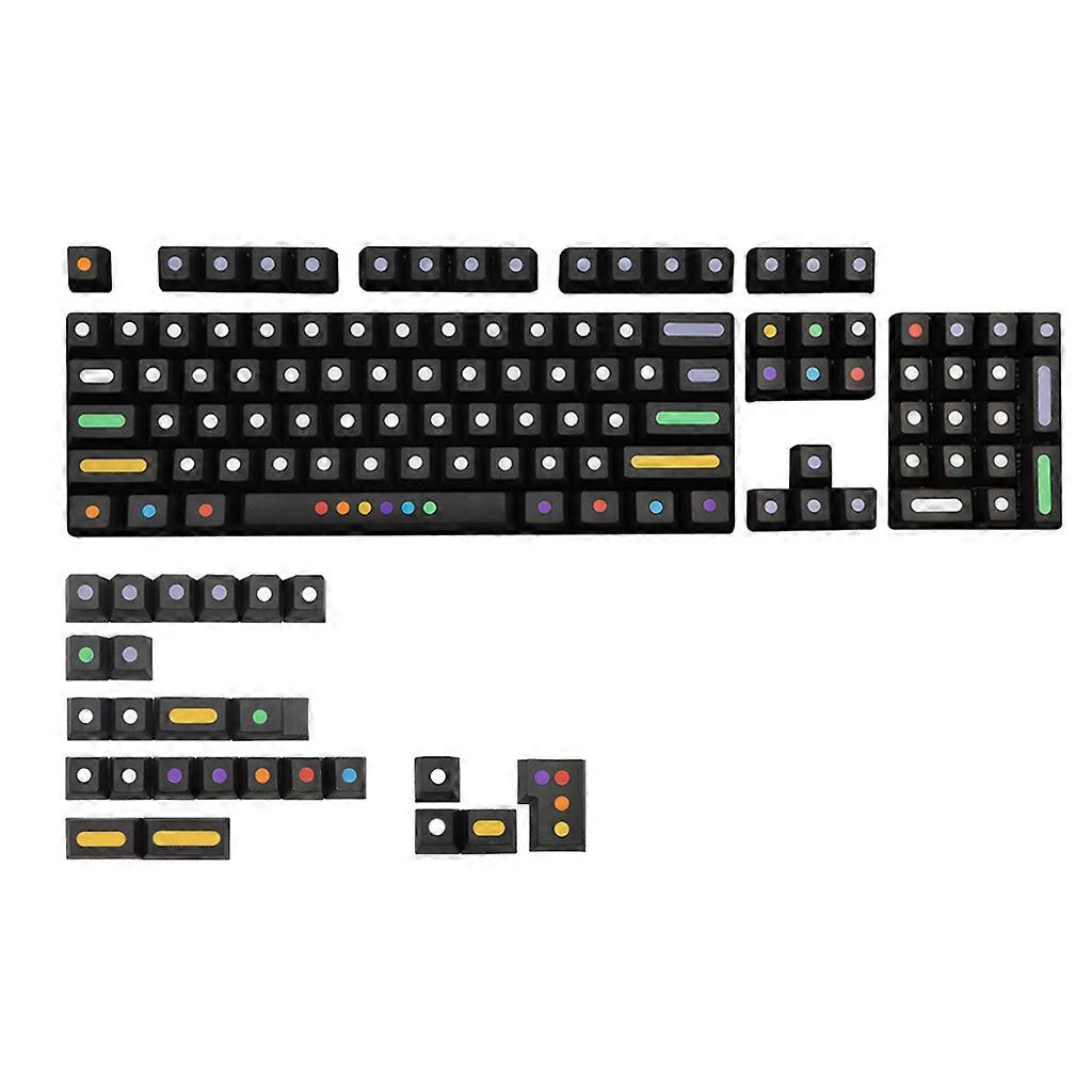 129 Keys Keycap Set Iso Layout Cherry Profile PBT 5 Sides Sublimation Keycaps for 61/87/104/108 Keys Mechanical Keyboard