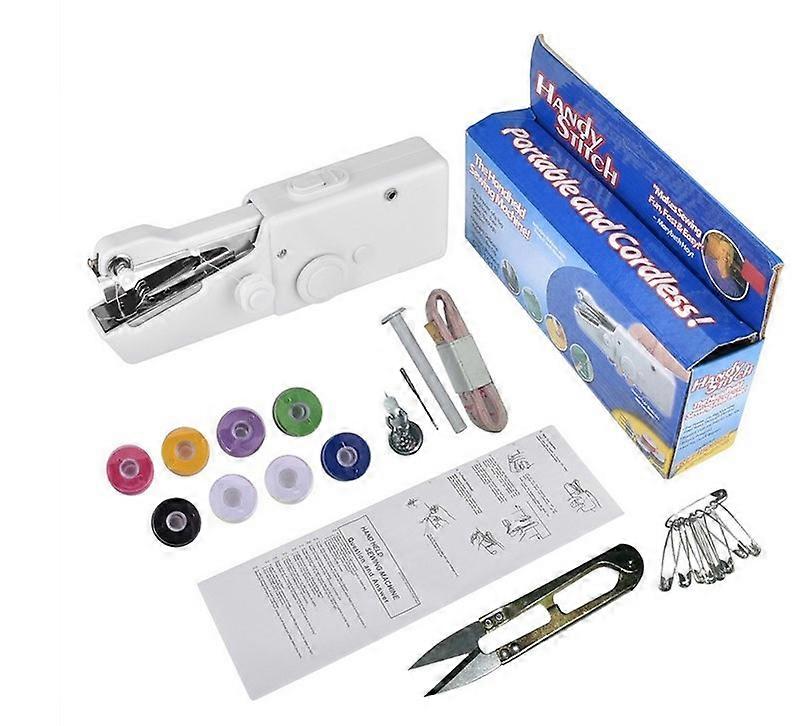 Mini Portable Handheld Sewing Machine Stitch Sew Needlework Cordless Clothes Fabrics Electric Sewing Machine kits Household tool
