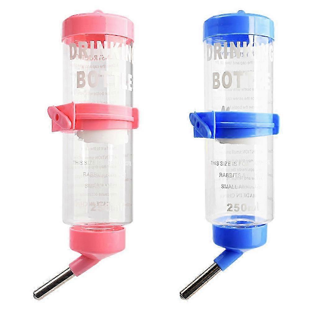 2 st kanindricksflaskor små husdjursvattenflaskor hängande vattenautomater