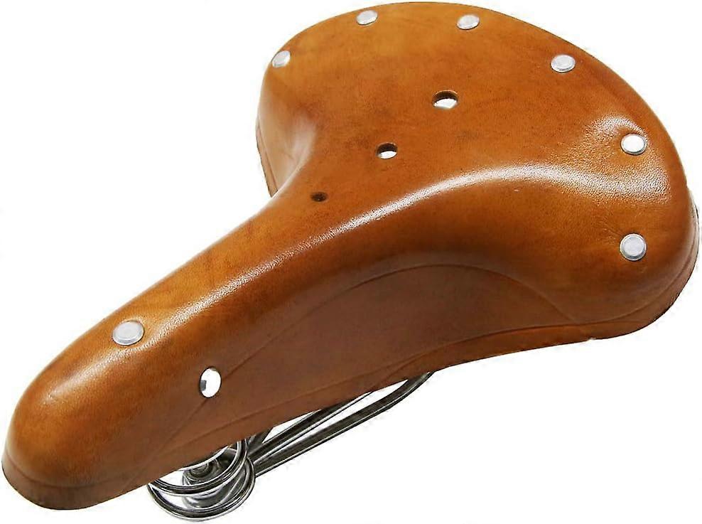 Vintage Spring Bike Saddle with Steel Frame and Rivet