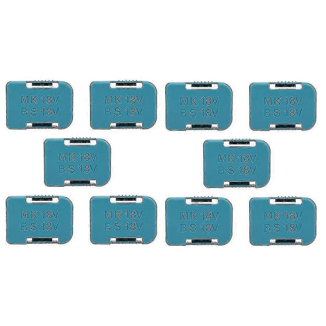 10 Pcs New For Makita 18v Fixing Devices Battery (blue)