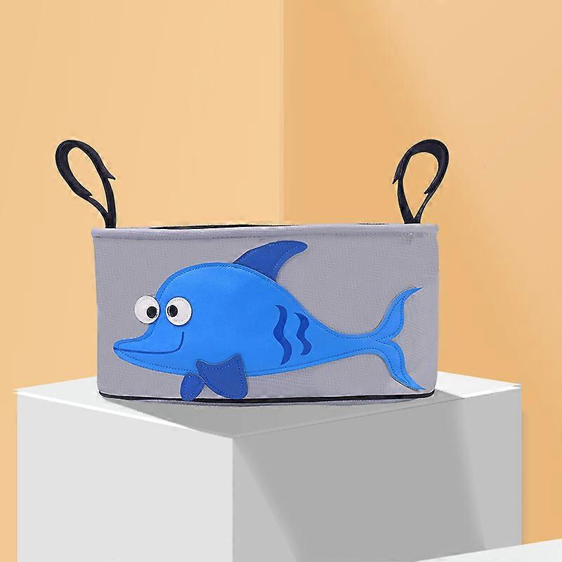1pcs (open type-blue whale, about 32x14x17cm) Multi-functional Baby Bottle Water Cup Mummy Bag Stroller Storage Hanging Bag, Stroller Organizer Bag