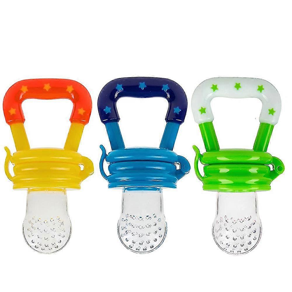 حلمة الفاكهة، حلمة الفاكهة للأطفال الرضع والأطفال الصغار مصاصة حلمة الفاكهة ، BPA الحرة ، مخمة الخضار الطفل Soother للطفل (الأزرق والأصفر والأخضر)