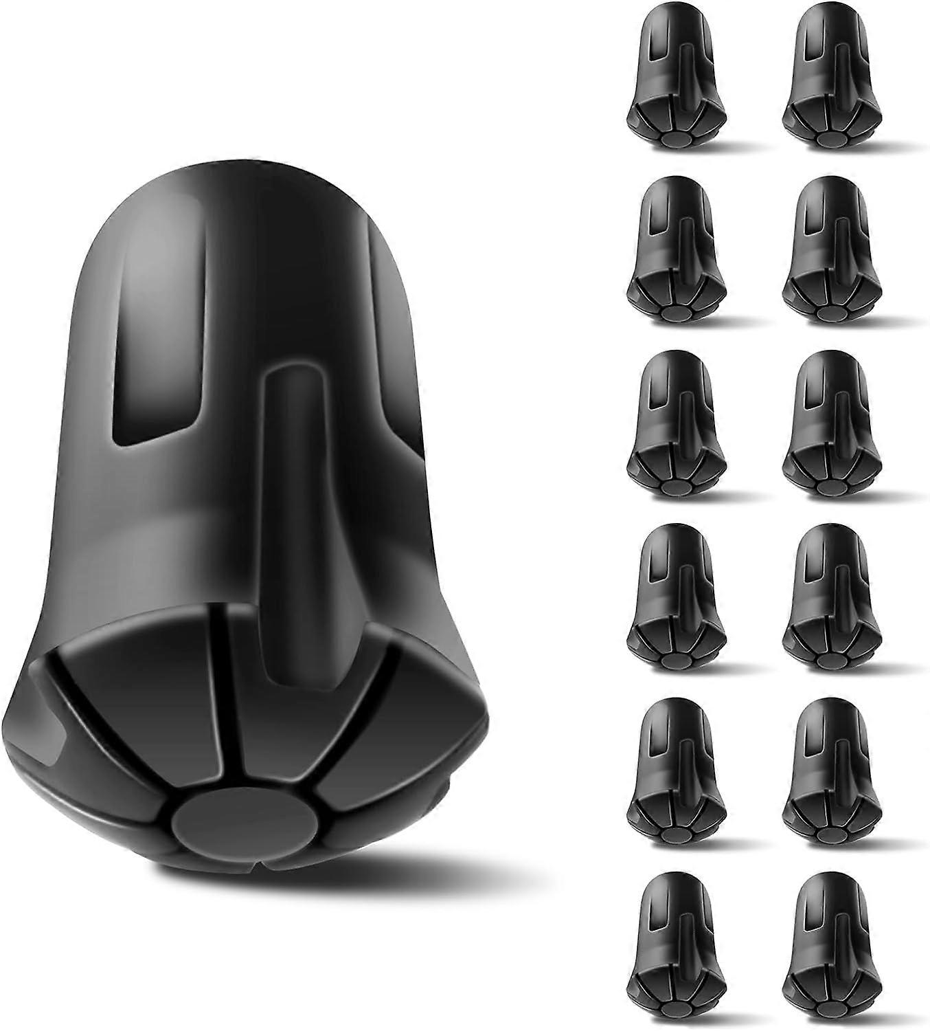 12 Pcs Nordic Walking Skates, Universal Walking Stick Tip for Common Walking Poles Non-Slip Asphalt Pads for All Hiking Poles