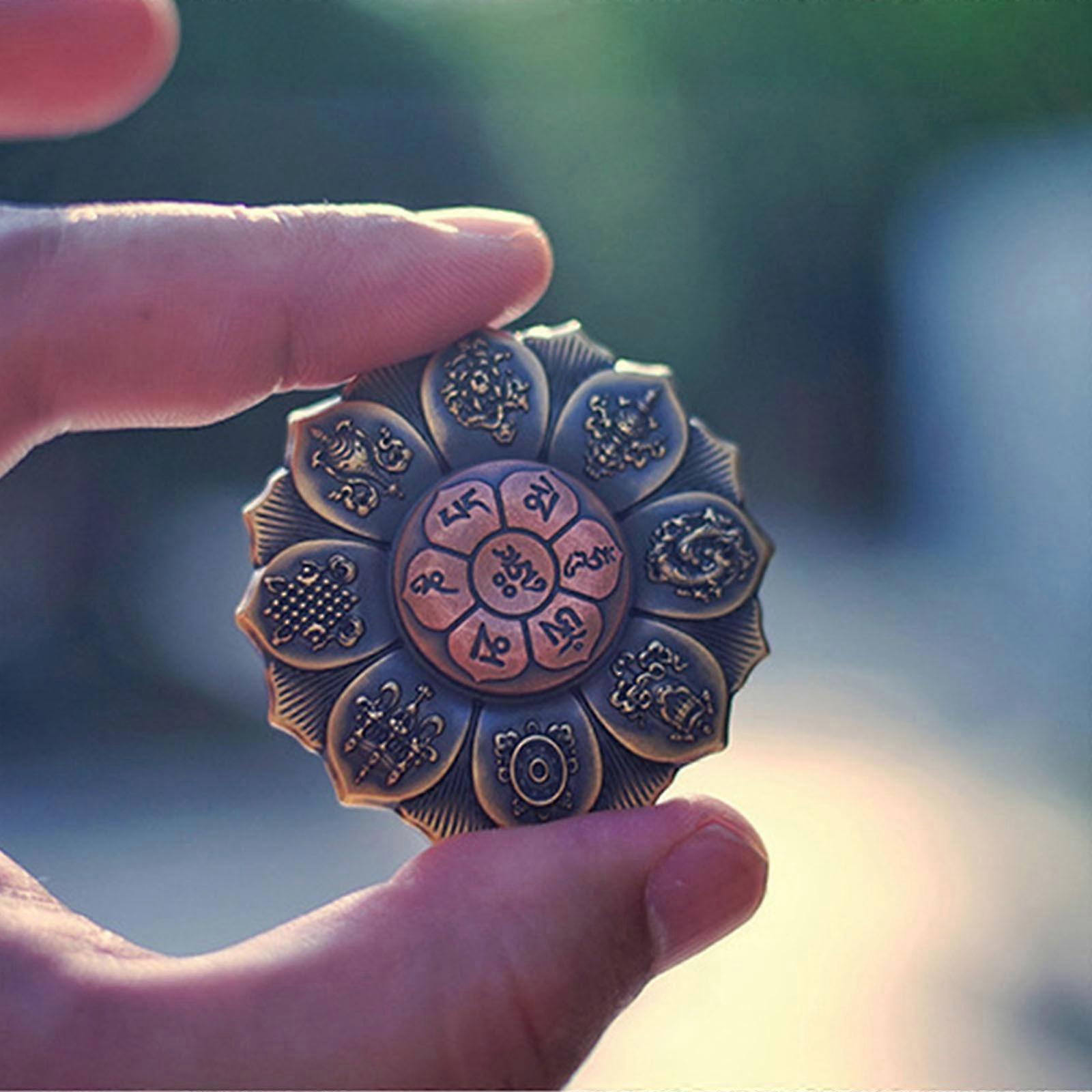 Popular Mini Metal Titanium Alloy Fingertip Buddhism Modeling Two-Color Decompression Toy Trendy Artifact