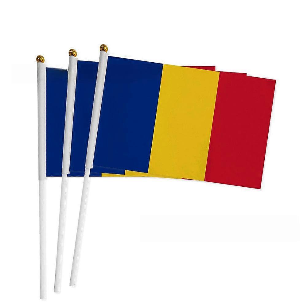 50pc Romania 2024 European Cup hand-waved flag national flag fan flag polyester flag pongee with rod 1421cm