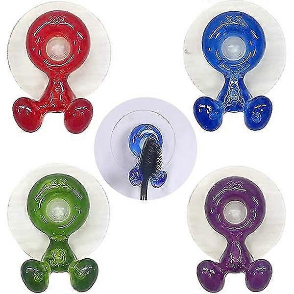 Toothbrush holder with suction cup 4 pcs Wall mounted toothbrush