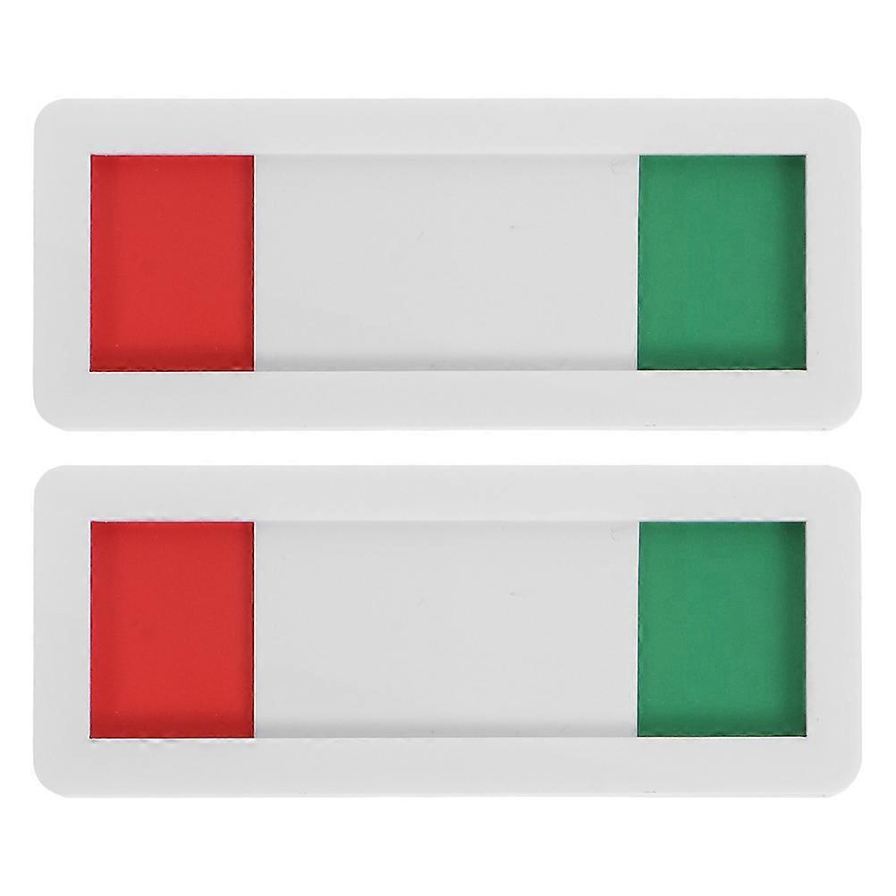 2pcs Open Closed Slider Privacy Sign Black Self Adhesive Indicator Sign for Office