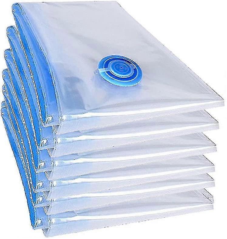 6 Pieces Xxl Vacuum Bags, Duvets, Vacuum Set, Clothes Bags 100X70Cm