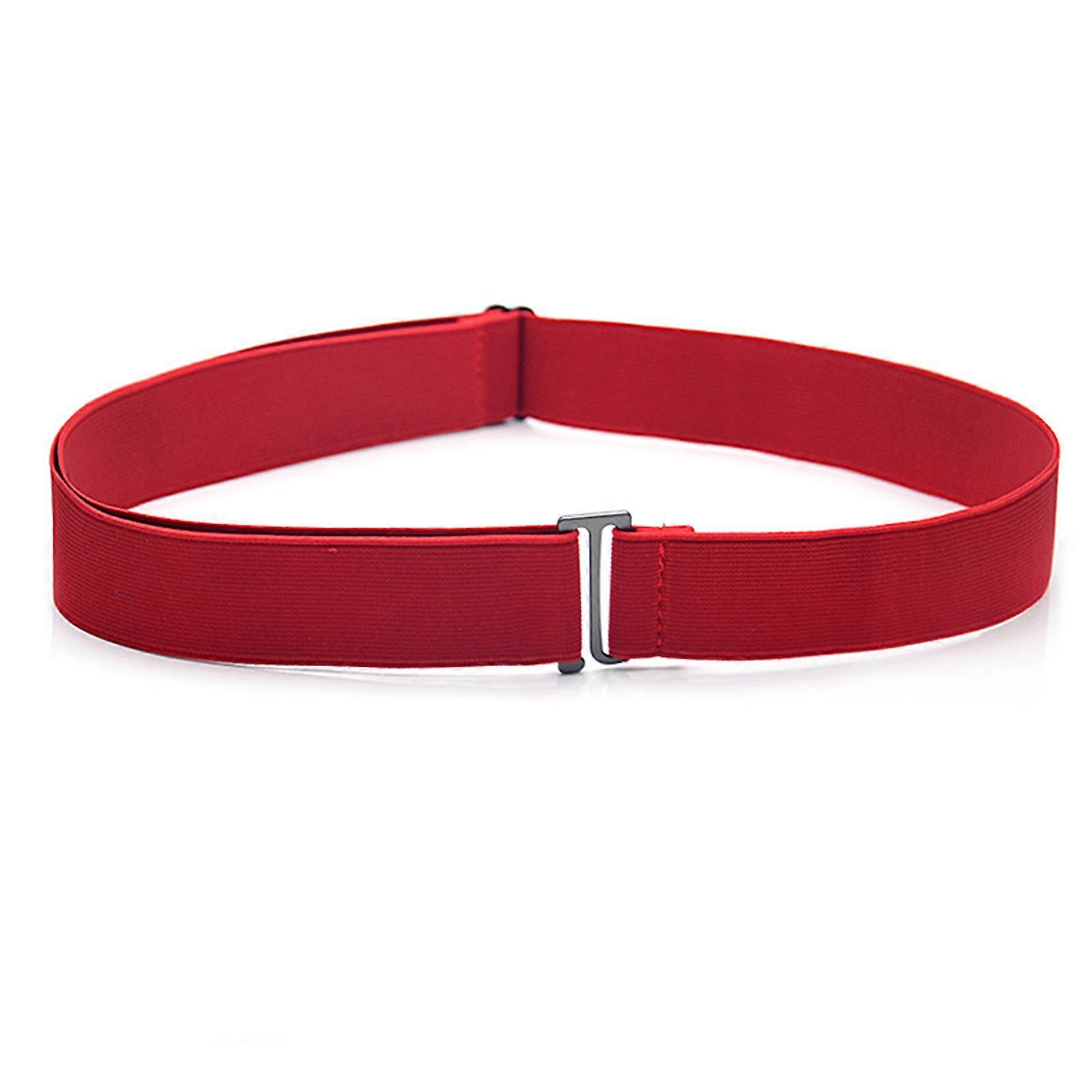 Women's Invisible Stretch Belt, Men Elastic Web Strap Waist Stretch Belt with Flat Buckle for Jeans Pants