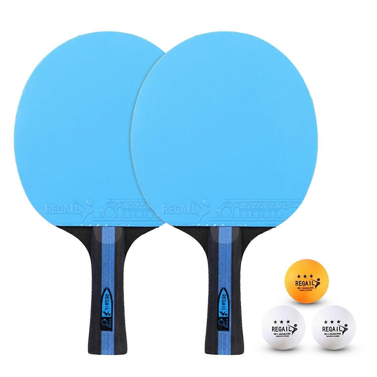 Ping Pong Paddles and Table Tennis Set Pack of 2 Ping Pong Rackets with 3 Balls and Carry Bag for Be