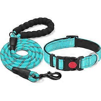Reflective Dog Collar Padded with Soft Breathable Neoprene, Adjustable Nylon for Small, Medium and Large Dogs