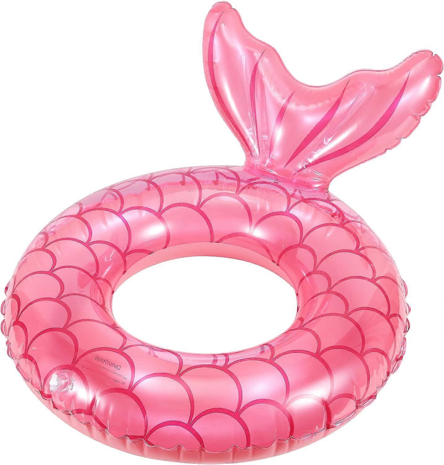 Inflatable Mermaid Pool Floaties for Kids, Summer Beach Water Pool Floats