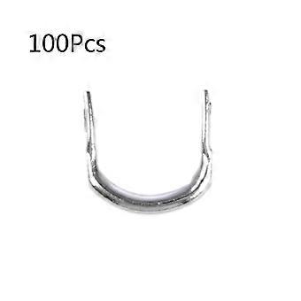 100pcs Pesca U Isca de Anel Moldado Isca ferramenta de isca acessórios de aço inoxidável tackle