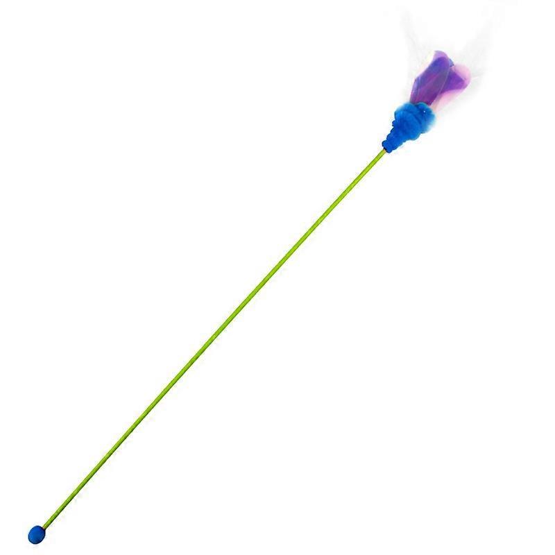 Interactive for Cat Toy Bright Colors Wand Teaser Plastic Pole Gift for Kitten