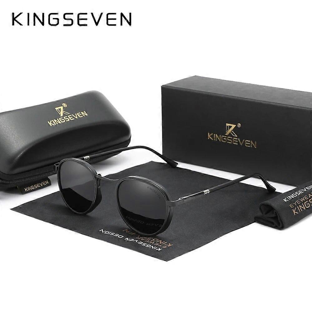 KINGSEVEN Round Frame Sunglasses For Men Polarized UV400 2023 New Luxury Brand Design Vintage Women Eyewear Protection GlassesSunglasses > Adult (unis