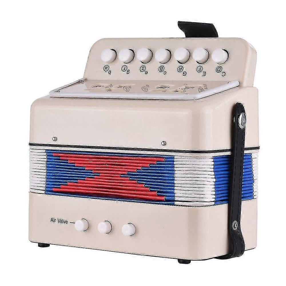 ミニ10ボタンキッズアコーディオンおもちゃは、クリーニングクロス教育楽器で低音14ノートをサポートしています