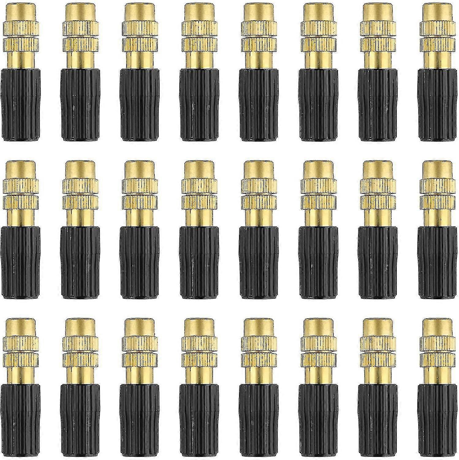 20pcs Adjustable Atomizing Brass Sprinkler Garden Cooling Atomizing Nozzle Dripping Sprayer 4/7mm Micro Sprinkler