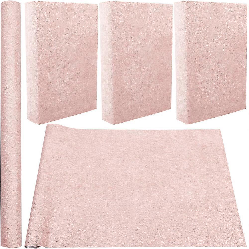 Faux Suede Book Covers Notebook Wraps Rectangle Pearl Pink 1500x430mm