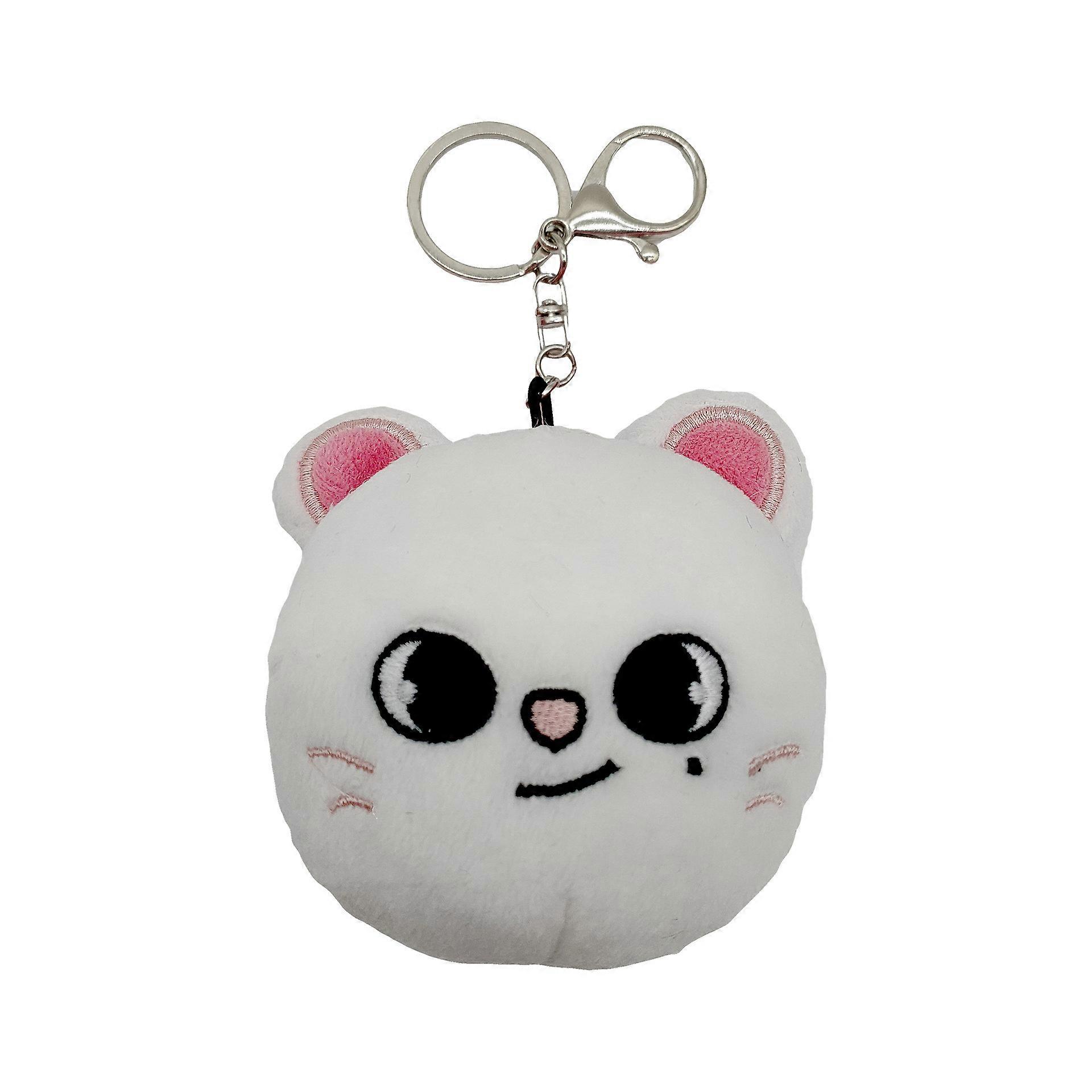White Cat Keychain Plush Toy Kids Gift 15cm