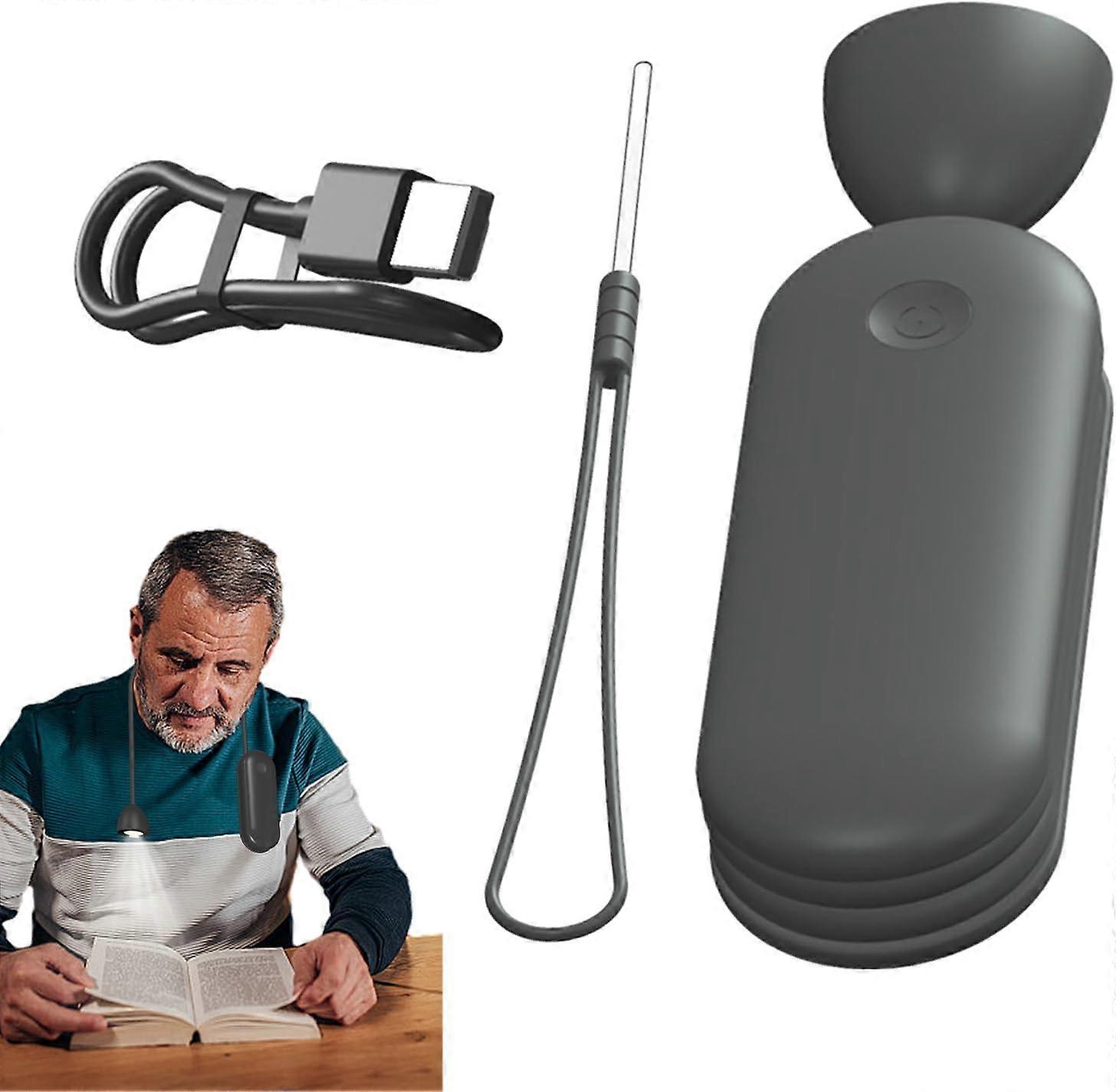 LED Neck Reading Light, Book Light for Reading in Bed, Folding Hanging Neck Reading Lamp, 3 Brightness Levels, Rechargeable