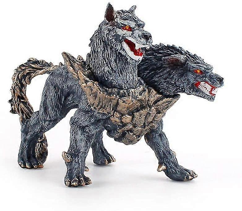 Shamoparty Dreiköpfiger Hund Spielzeug - Mythologisches Tier Modell Braun