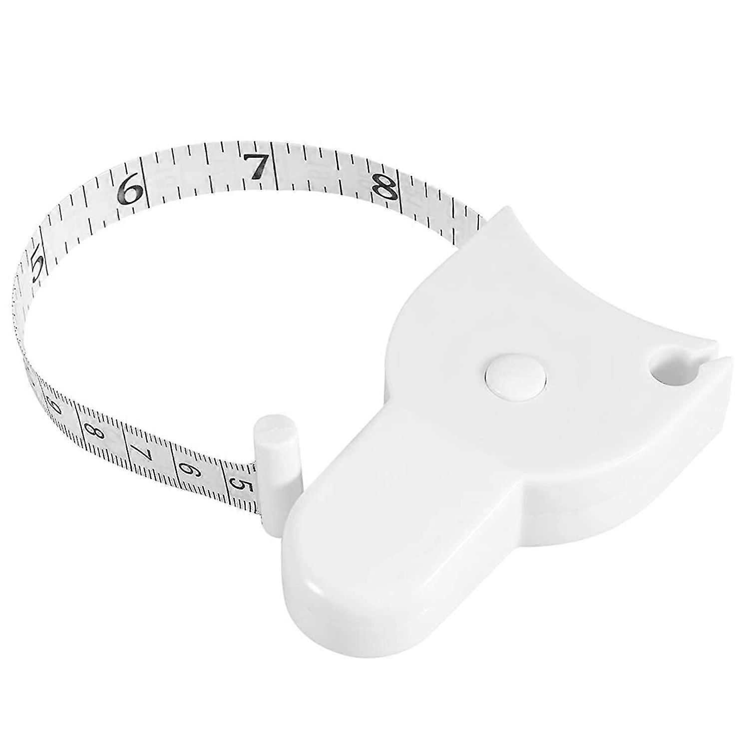 1 Piece Automatic Retractable Double Sided Tape Measure Soft Tape Measure For Waist Measure And Tailor (60"/1.5m, White)