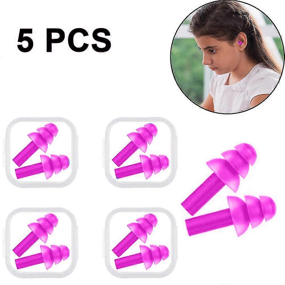 5 Ps Kids Ear Plugs Cancelling Reusable Earplugs